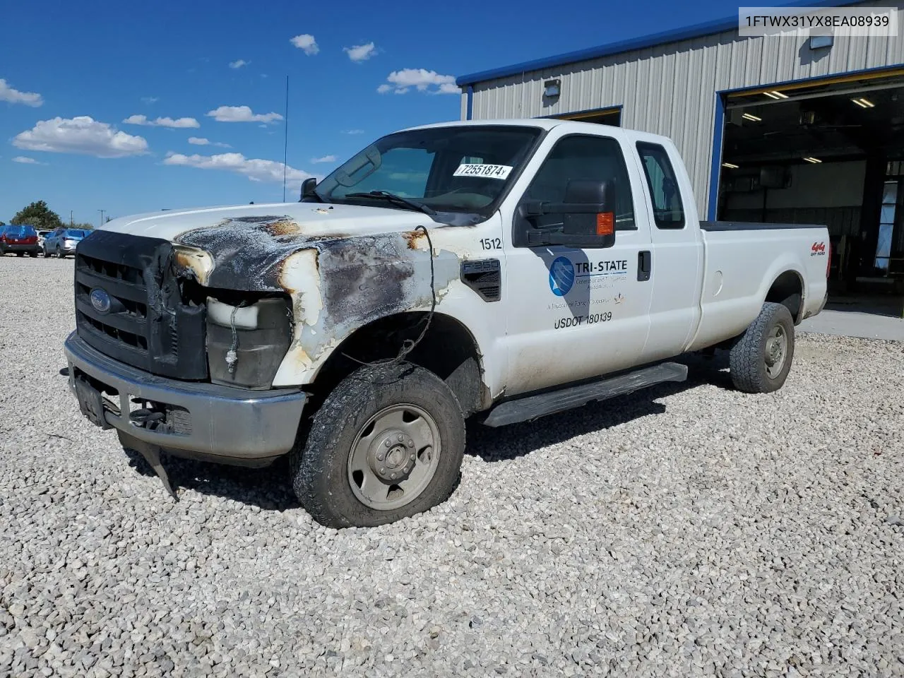 2008 Ford F350 Srw Super Duty VIN: 1FTWX31YX8EA08939 Lot: 72551874