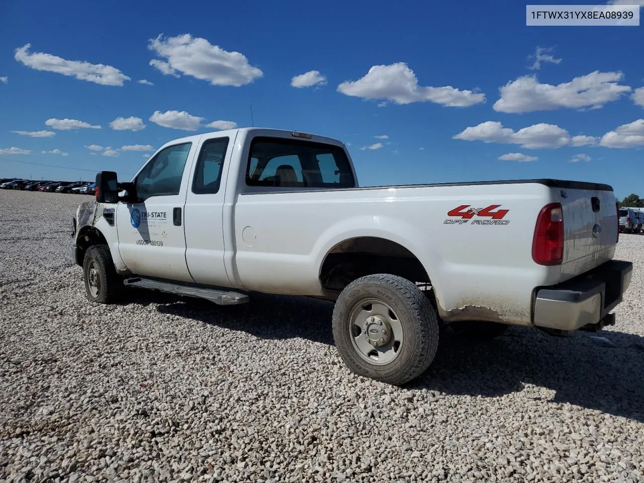 2008 Ford F350 Srw Super Duty VIN: 1FTWX31YX8EA08939 Lot: 72551874