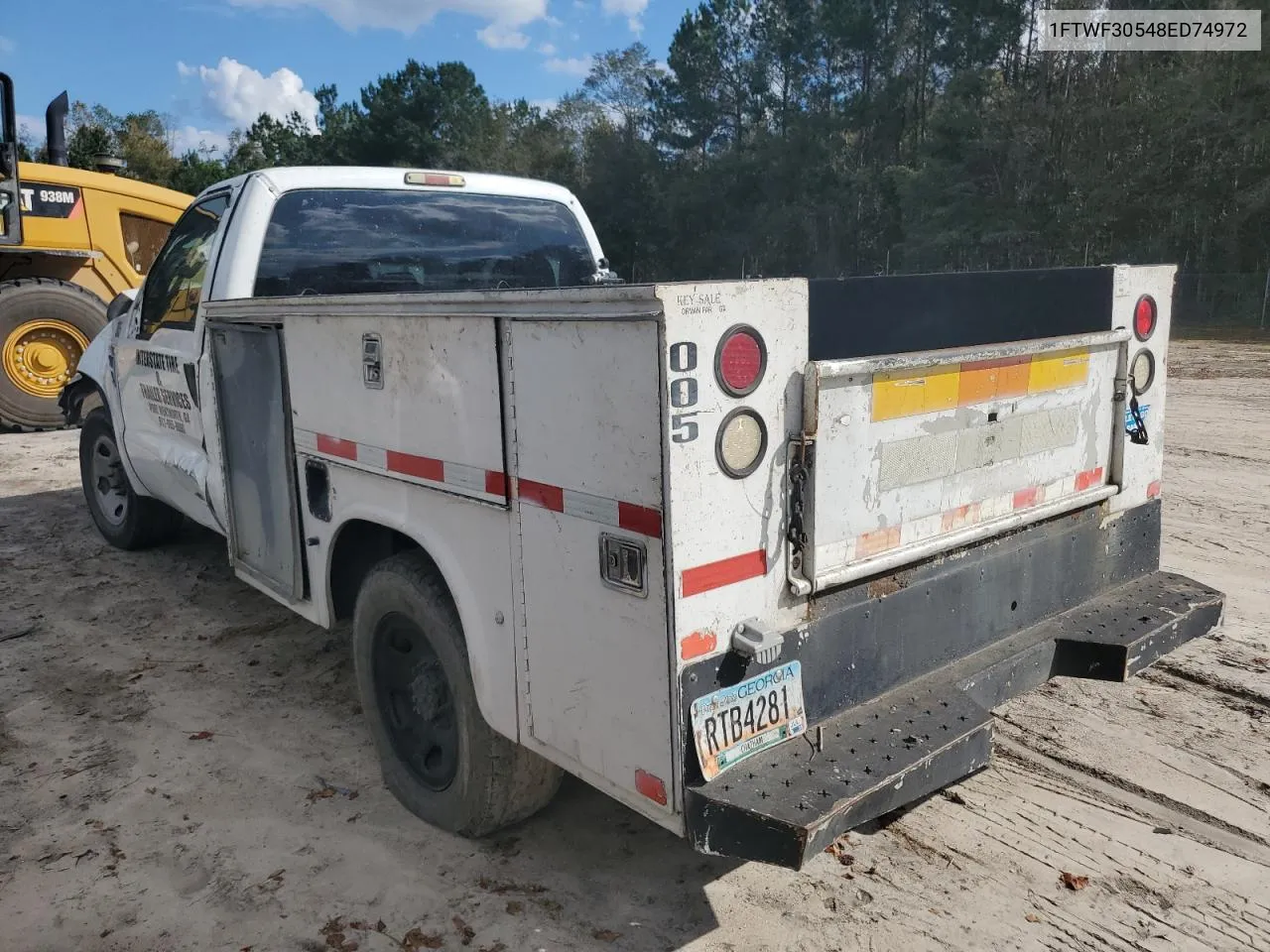 2008 Ford F350 Srw Super Duty VIN: 1FTWF30548ED74972 Lot: 72905164