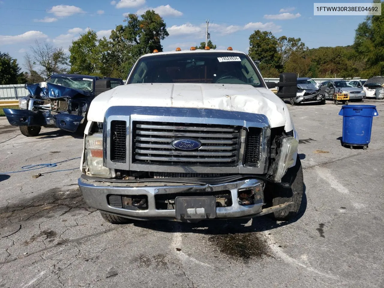 2008 Ford F350 Srw Super Duty VIN: 1FTWW30R38EE04692 Lot: 74524934