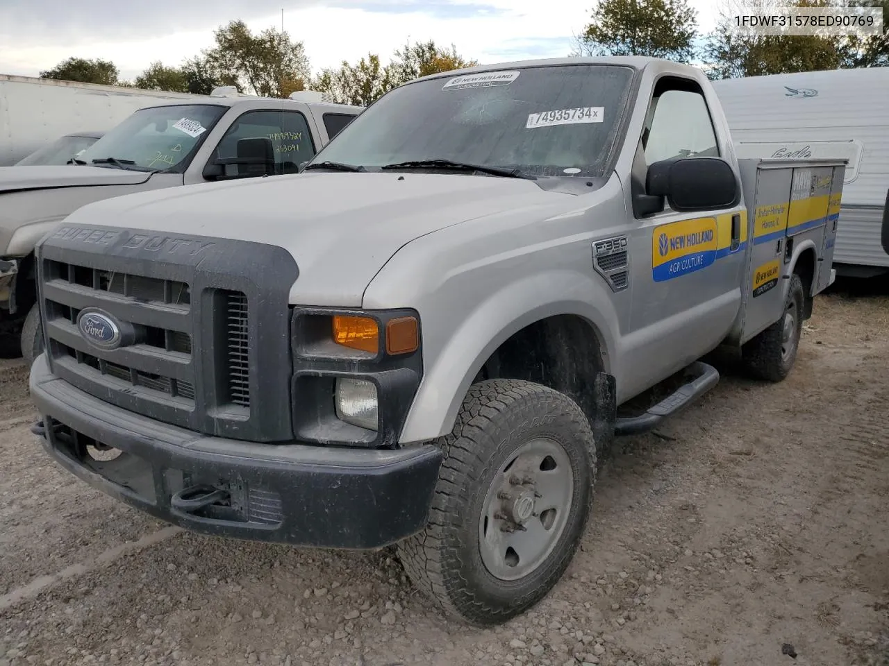 2008 Ford F350 Srw Super Duty VIN: 1FDWF31578ED90769 Lot: 74935734