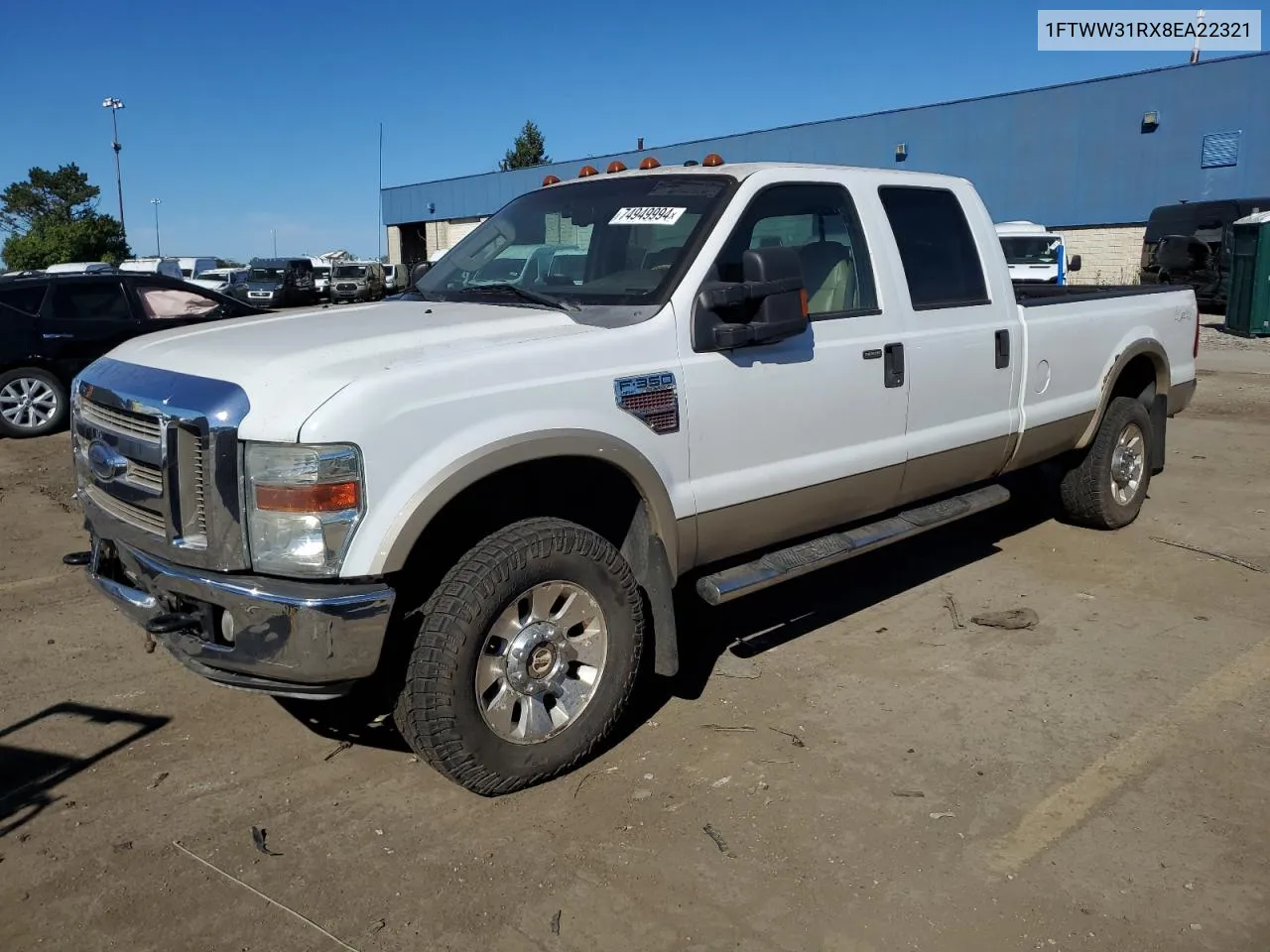 2008 Ford F350 Srw Super Duty VIN: 1FTWW31RX8EA22321 Lot: 74949994