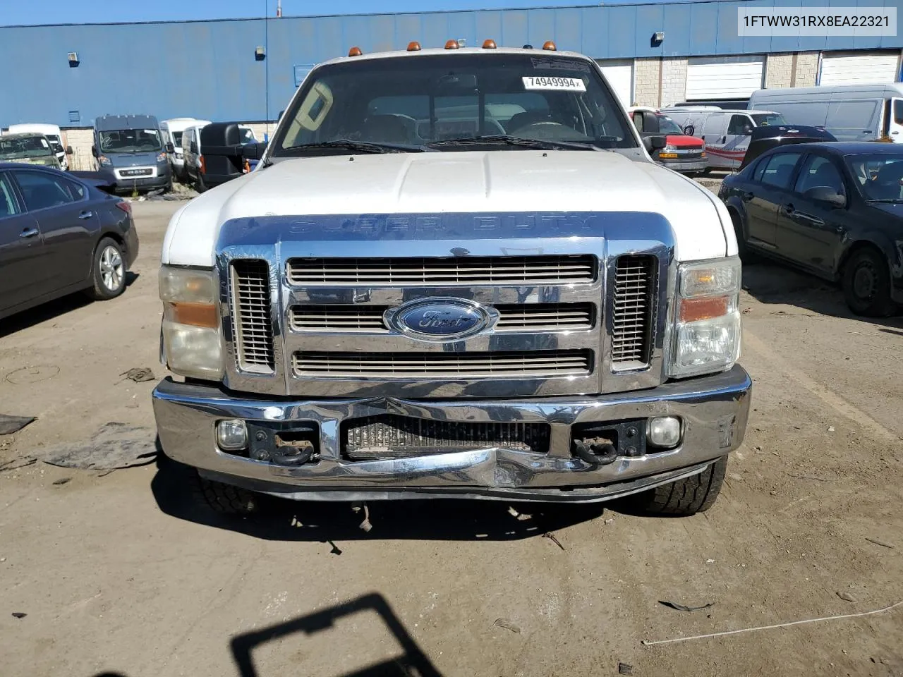 2008 Ford F350 Srw Super Duty VIN: 1FTWW31RX8EA22321 Lot: 74949994