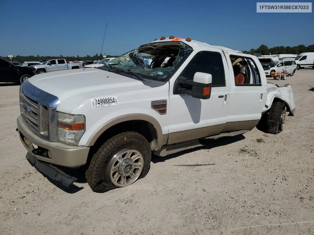 2008 Ford F350 Srw Super Duty VIN: 1FTSW31R58EC87033 Lot: 74998854