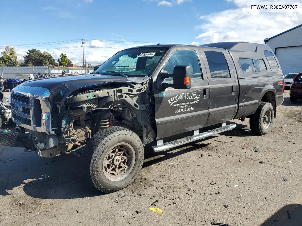 2008 Ford F350 Srw Super Duty VIN: 1FTWW31R38EA07787 Lot: 75562444