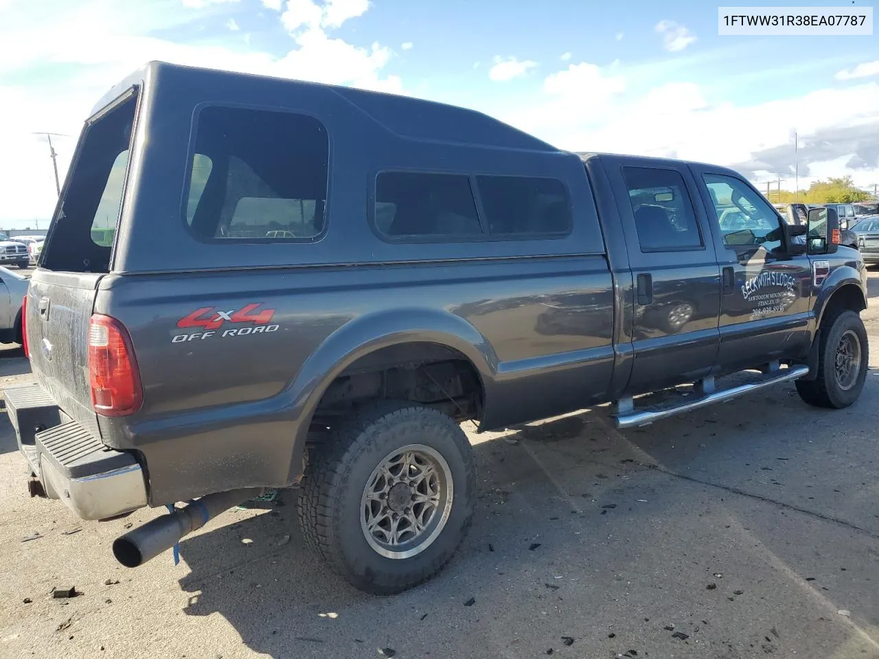 2008 Ford F350 Srw Super Duty VIN: 1FTWW31R38EA07787 Lot: 75562444