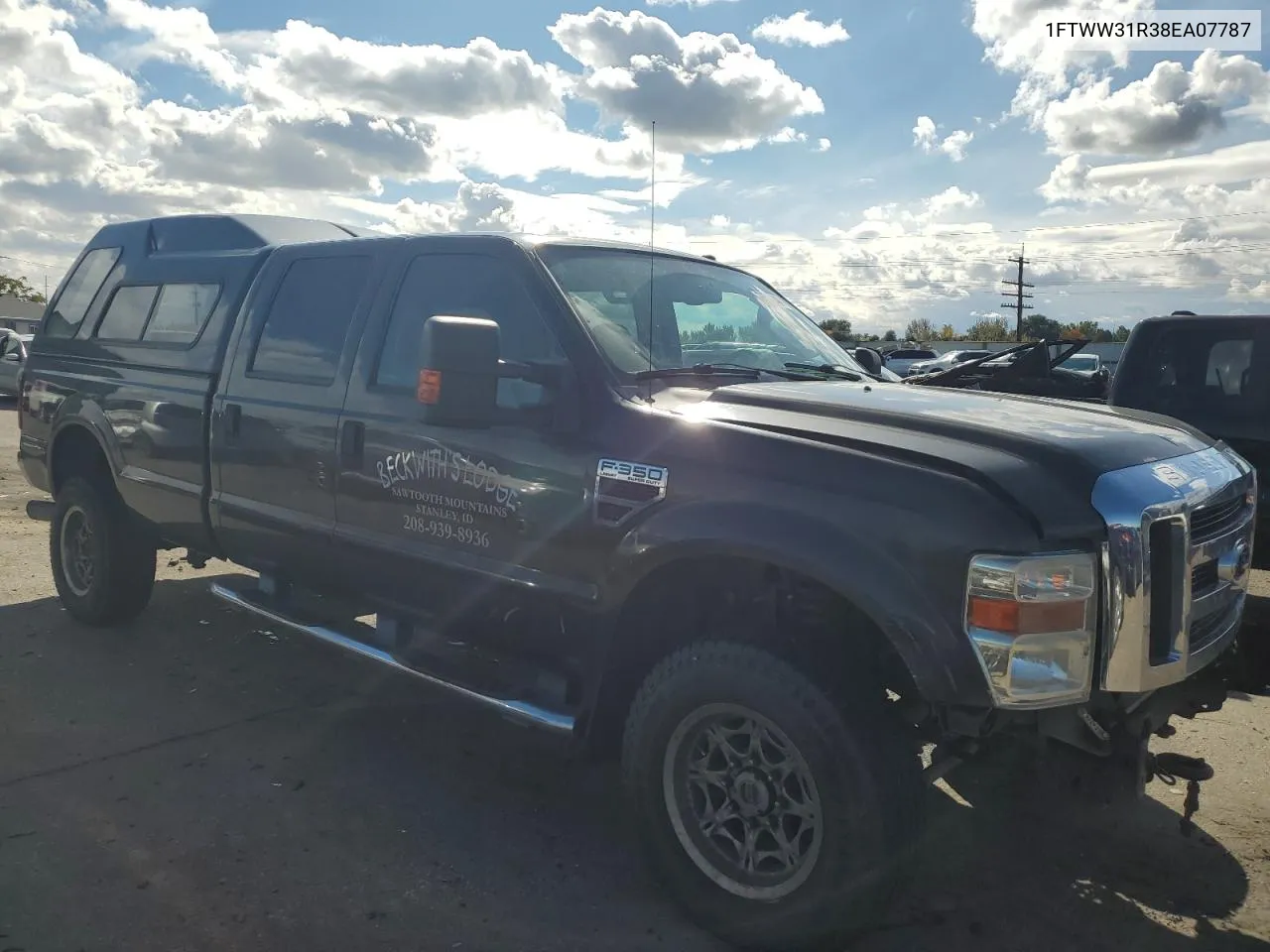 2008 Ford F350 Srw Super Duty VIN: 1FTWW31R38EA07787 Lot: 75562444