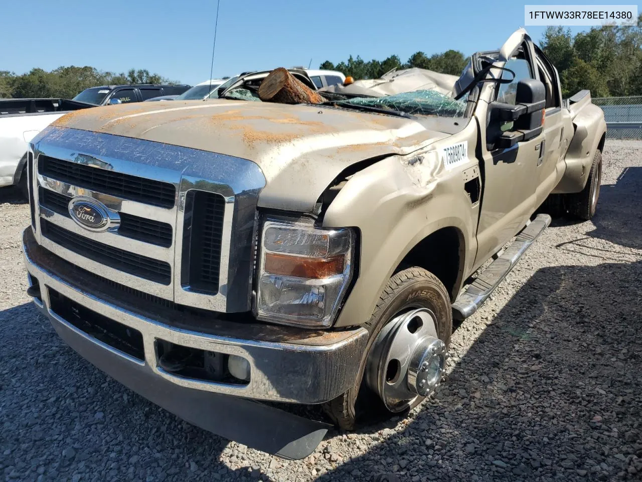 2008 Ford F350 Super Duty VIN: 1FTWW33R78EE14380 Lot: 75689874