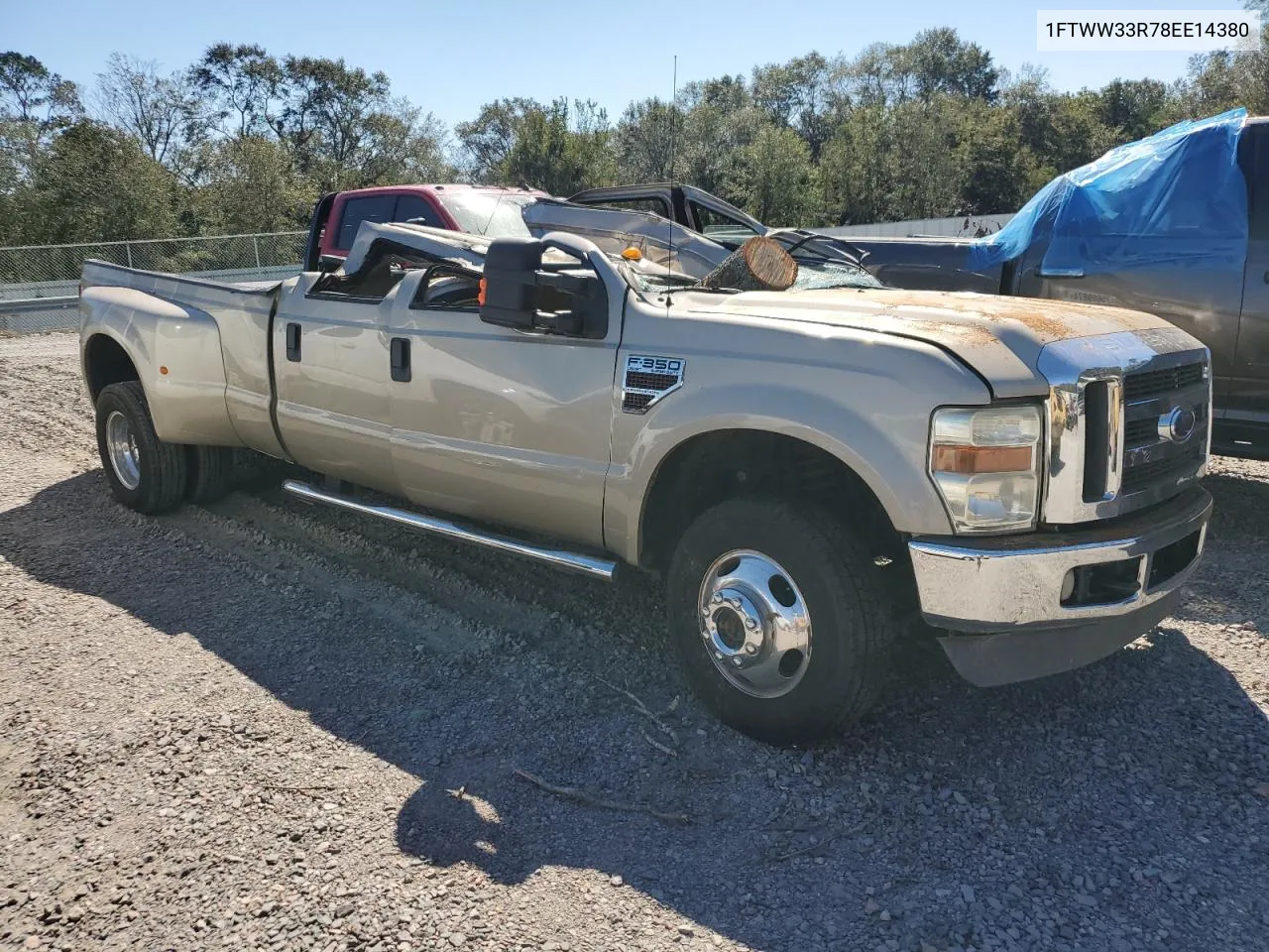 2008 Ford F350 Super Duty VIN: 1FTWW33R78EE14380 Lot: 75689874