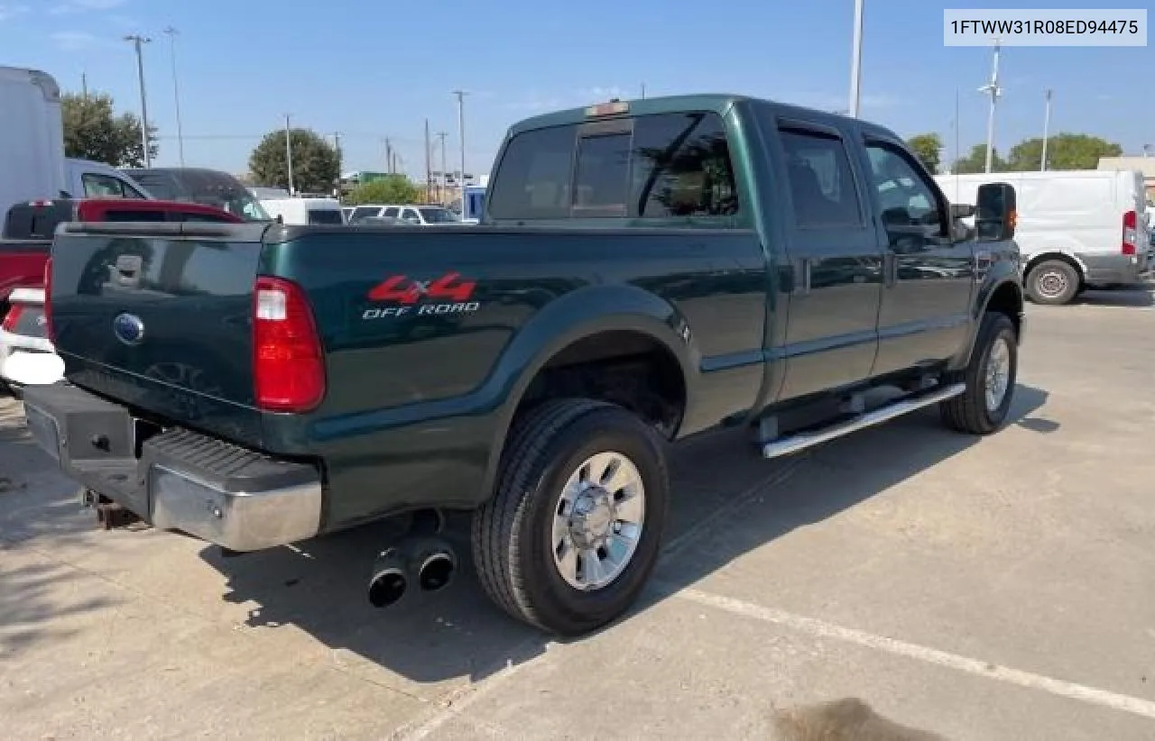 2008 Ford F350 Srw Super Duty VIN: 1FTWW31R08ED94475 Lot: 75874724