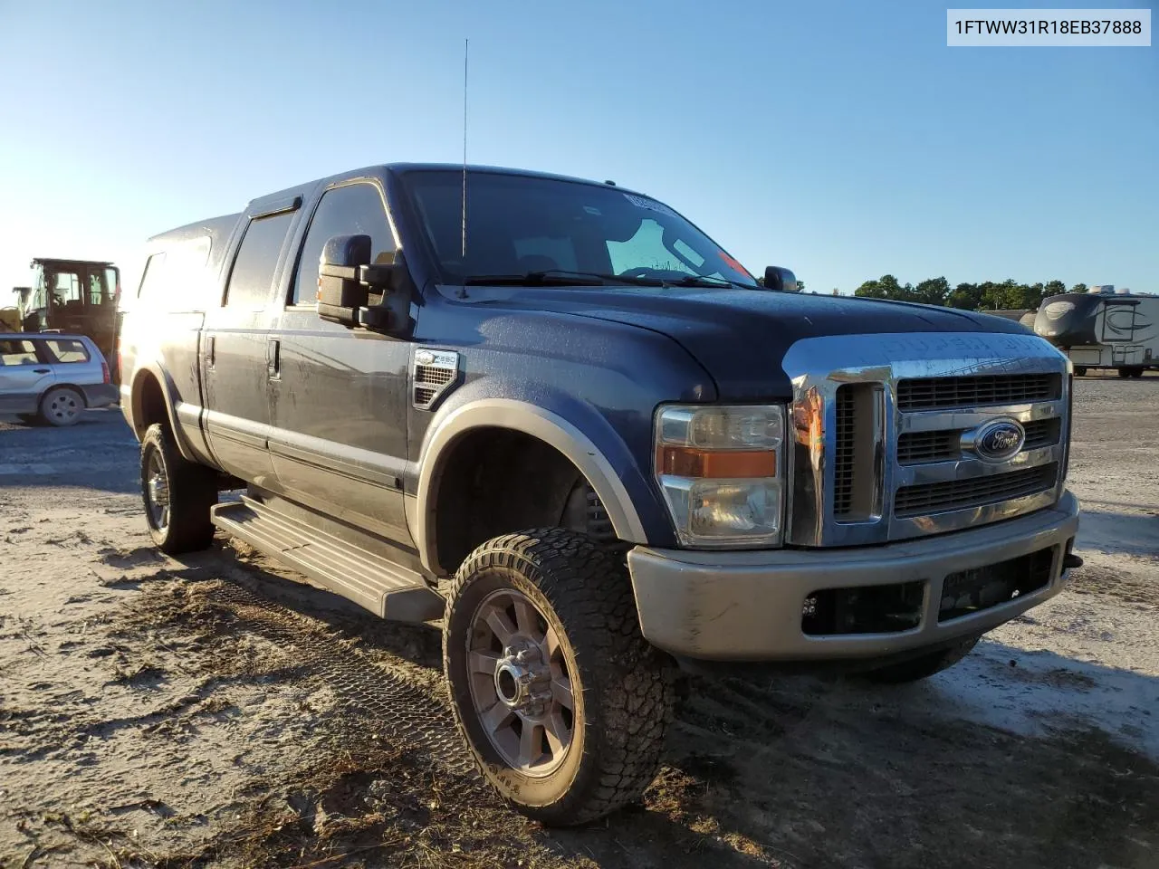 2008 Ford F350 Srw Super Duty VIN: 1FTWW31R18EB37888 Lot: 76253424