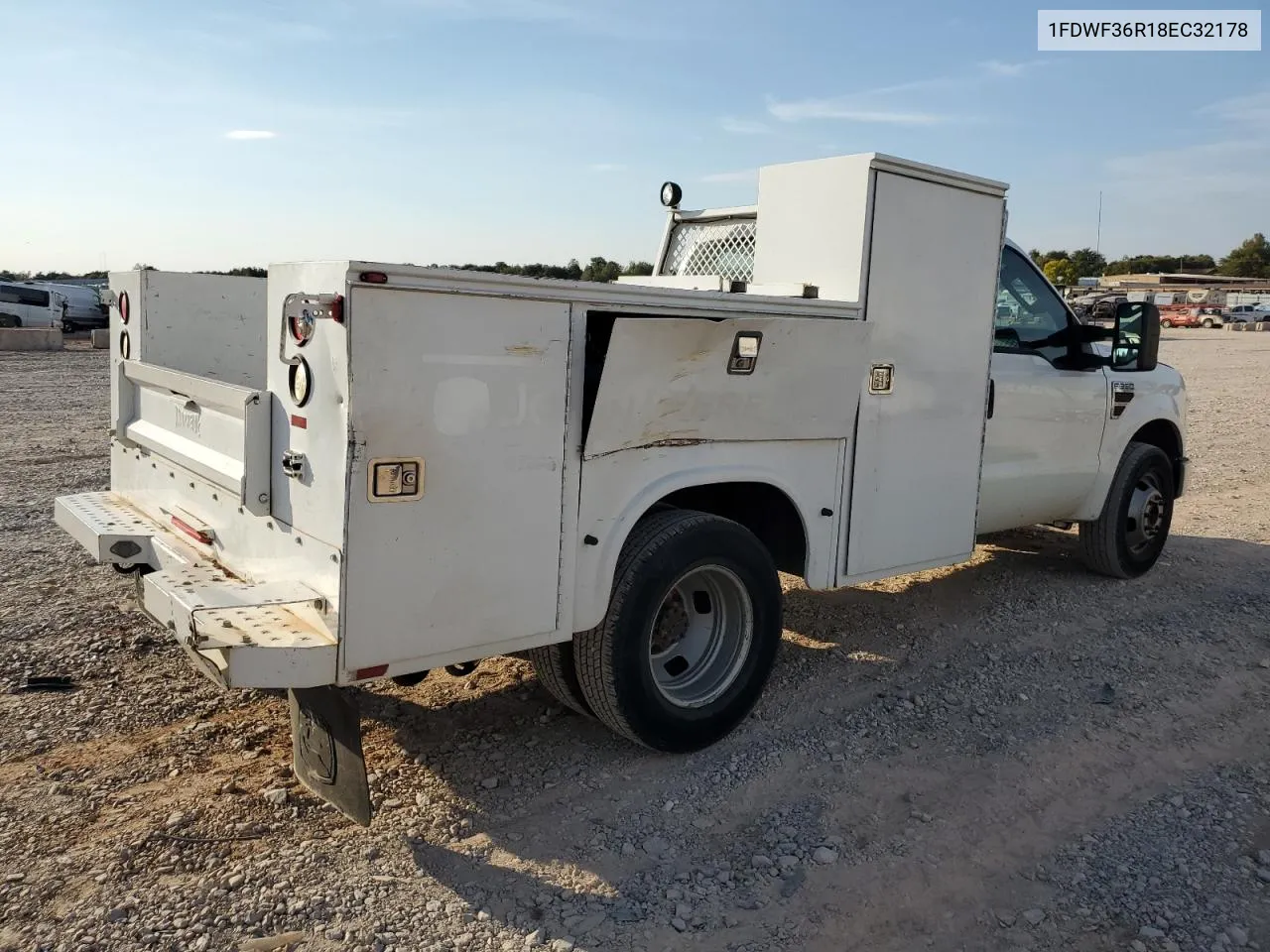 2008 Ford F350 Super Duty VIN: 1FDWF36R18EC32178 Lot: 76901384