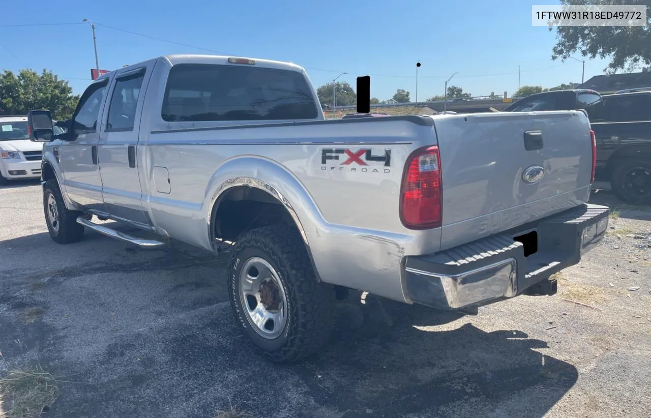 2008 Ford F350 Srw Super Duty VIN: 1FTWW31R18ED49772 Lot: 76958304