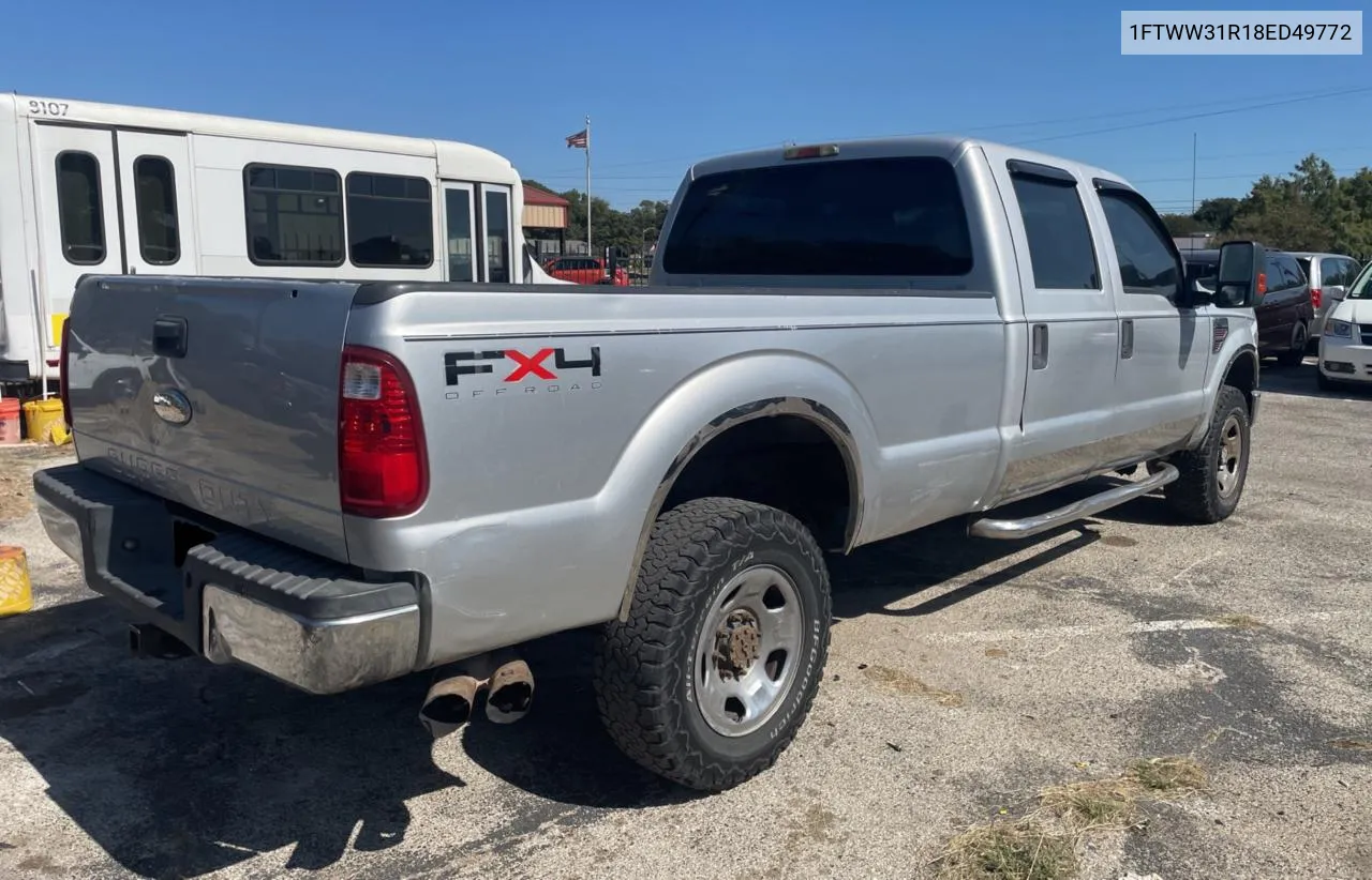 2008 Ford F350 Srw Super Duty VIN: 1FTWW31R18ED49772 Lot: 76958304