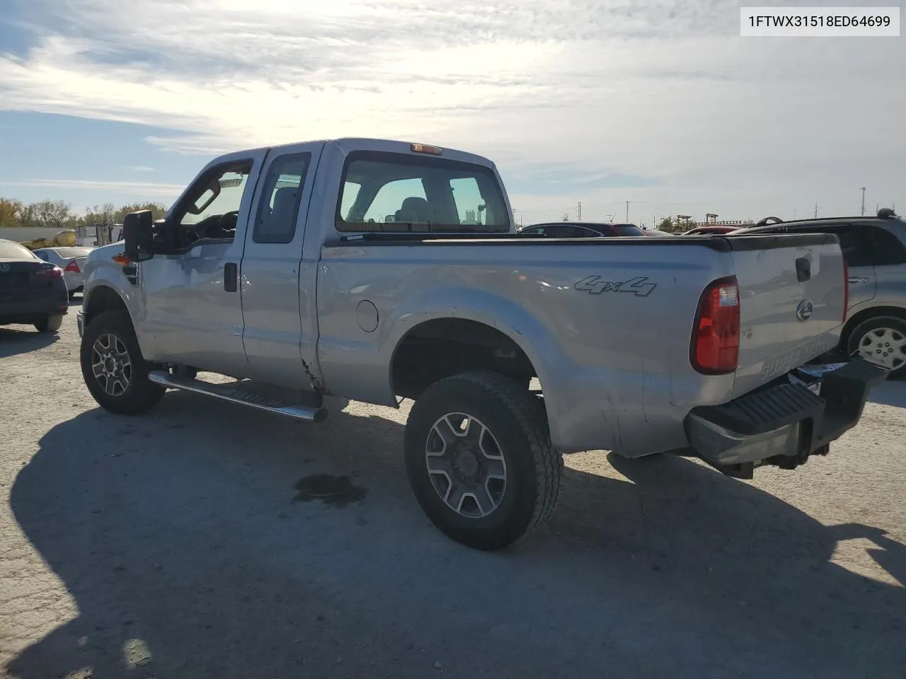 2008 Ford F350 Srw Super Duty VIN: 1FTWX31518ED64699 Lot: 77196904