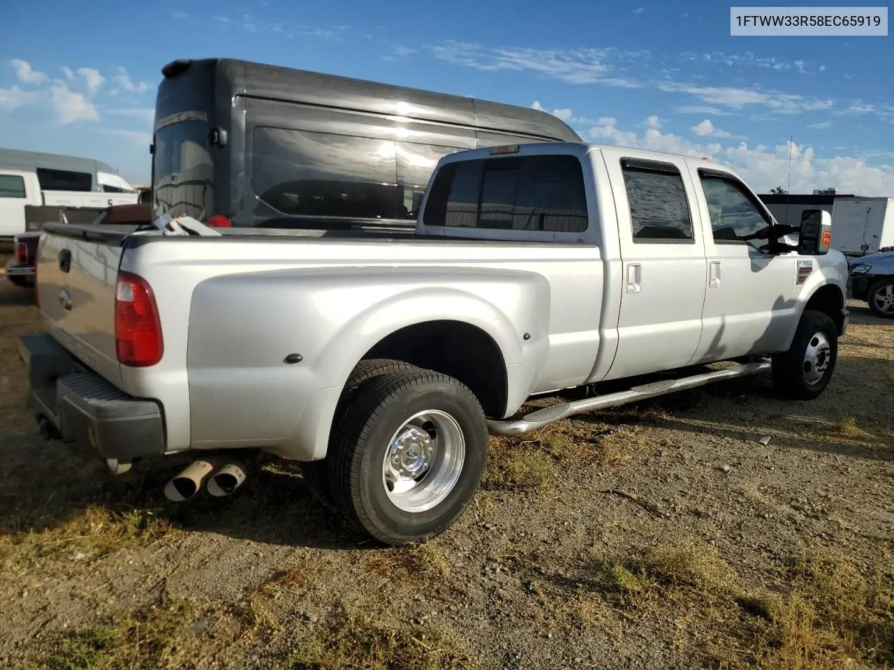 2008 Ford F350 Super Duty VIN: 1FTWW33R58EC65919 Lot: 77649724