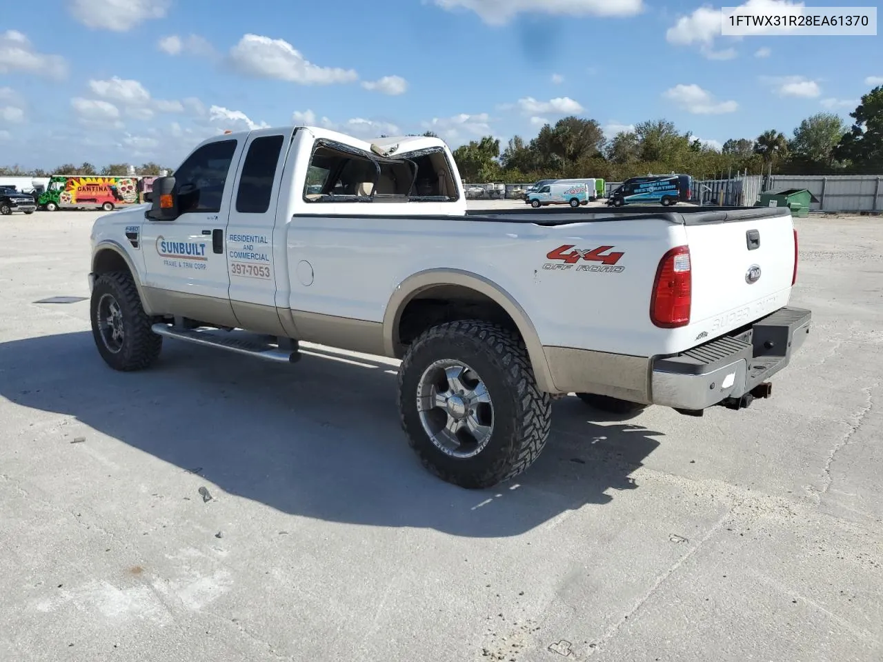 2008 Ford F350 Srw Super Duty VIN: 1FTWX31R28EA61370 Lot: 77713584