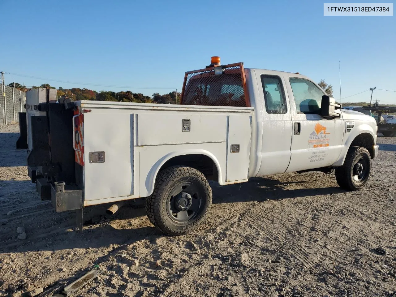 2008 Ford F350 Srw Super Duty VIN: 1FTWX31518ED47384 Lot: 77774654