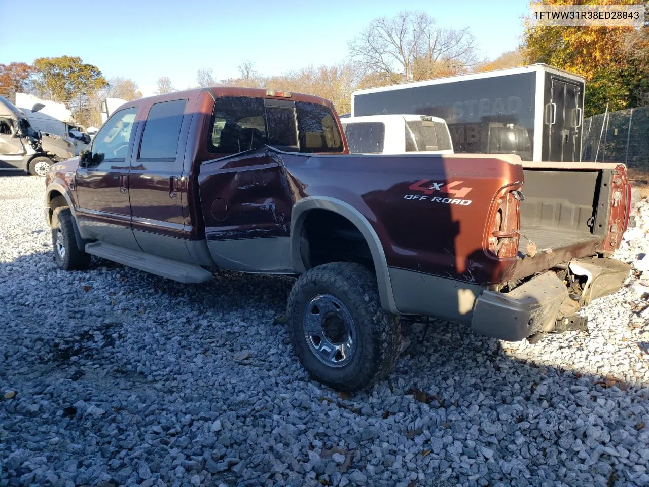 2008 Ford F350 Srw Super Duty VIN: 1FTWW31R38ED28843 Lot: 78666084