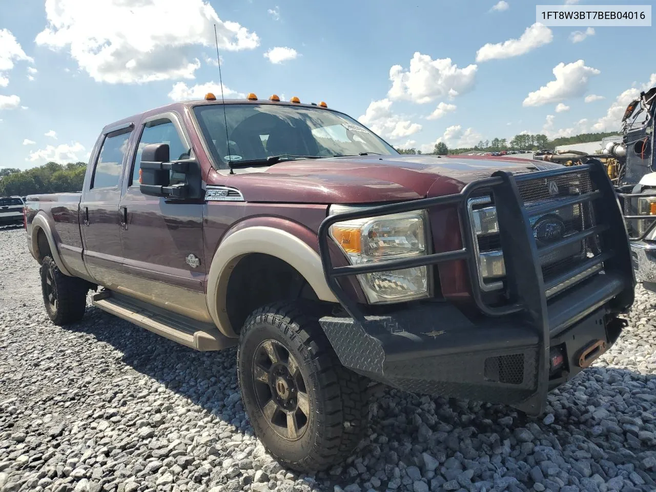 2011 Ford F350 Super Duty VIN: 1FT8W3BT7BEB04016 Lot: 74055484