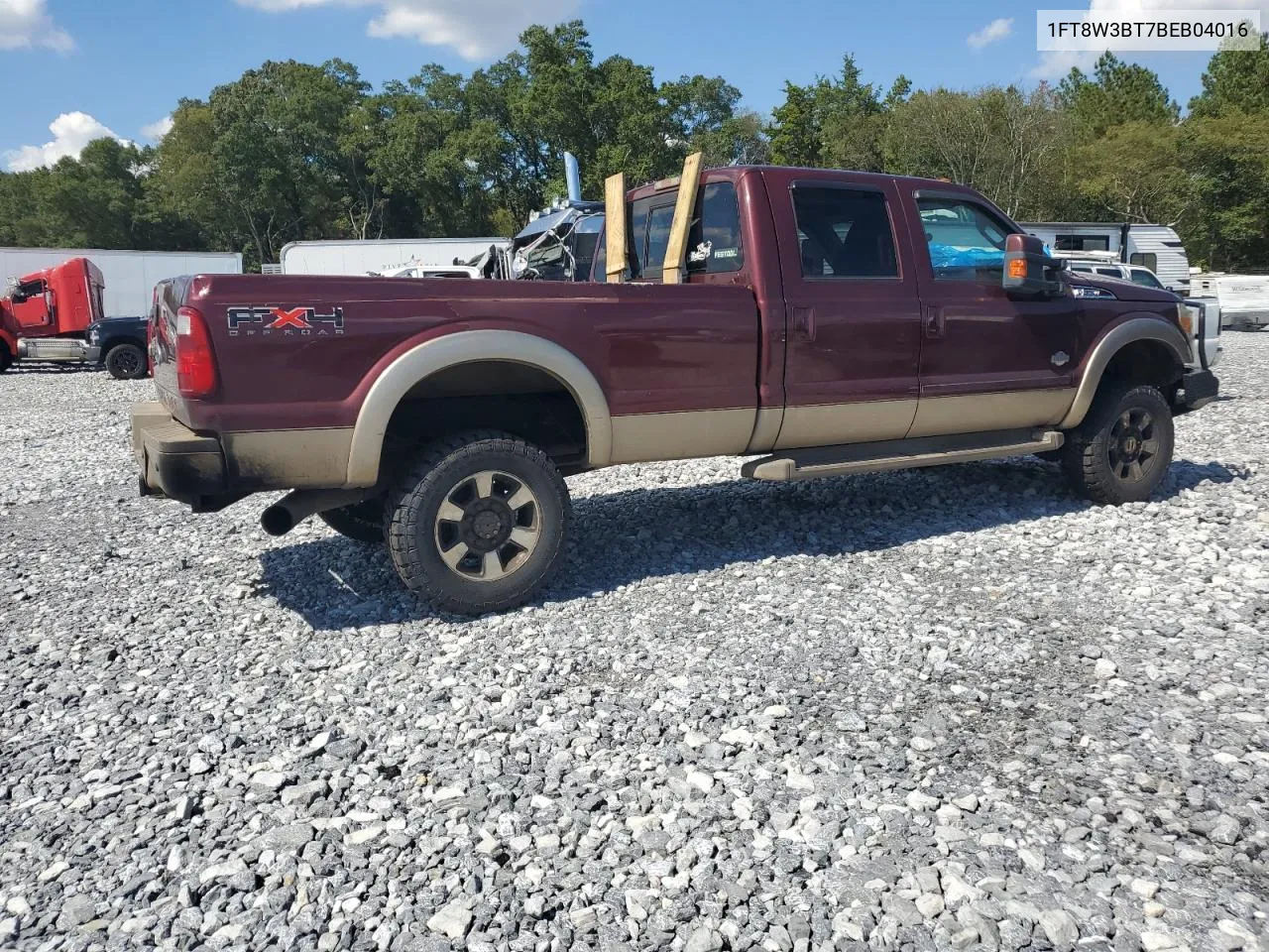 2011 Ford F350 Super Duty VIN: 1FT8W3BT7BEB04016 Lot: 74055484