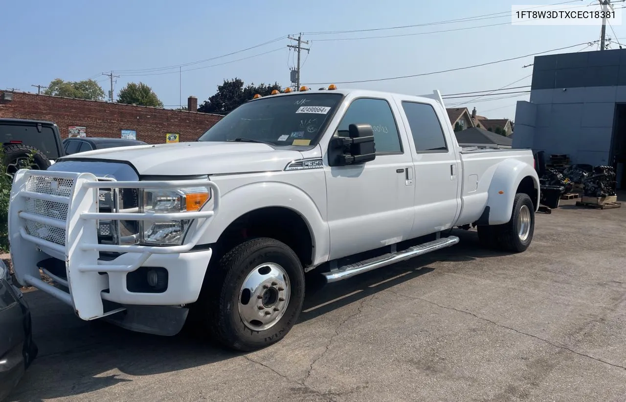 2012 Ford F350 Super Duty VIN: 1FT8W3DTXCEC18381 Lot: 71447024