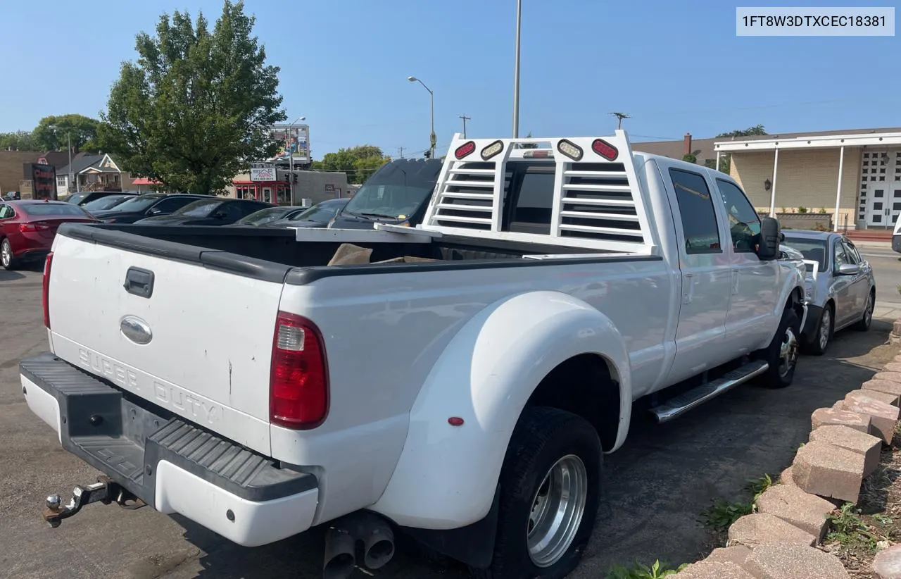 2012 Ford F350 Super Duty VIN: 1FT8W3DTXCEC18381 Lot: 71447024