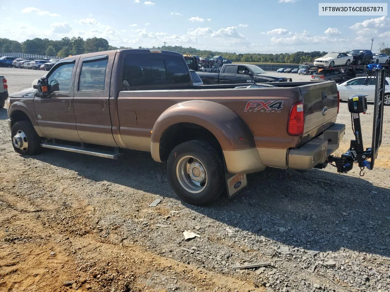 2012 Ford F350 Super Duty VIN: 1FT8W3DT6CEB57871 Lot: 71462954