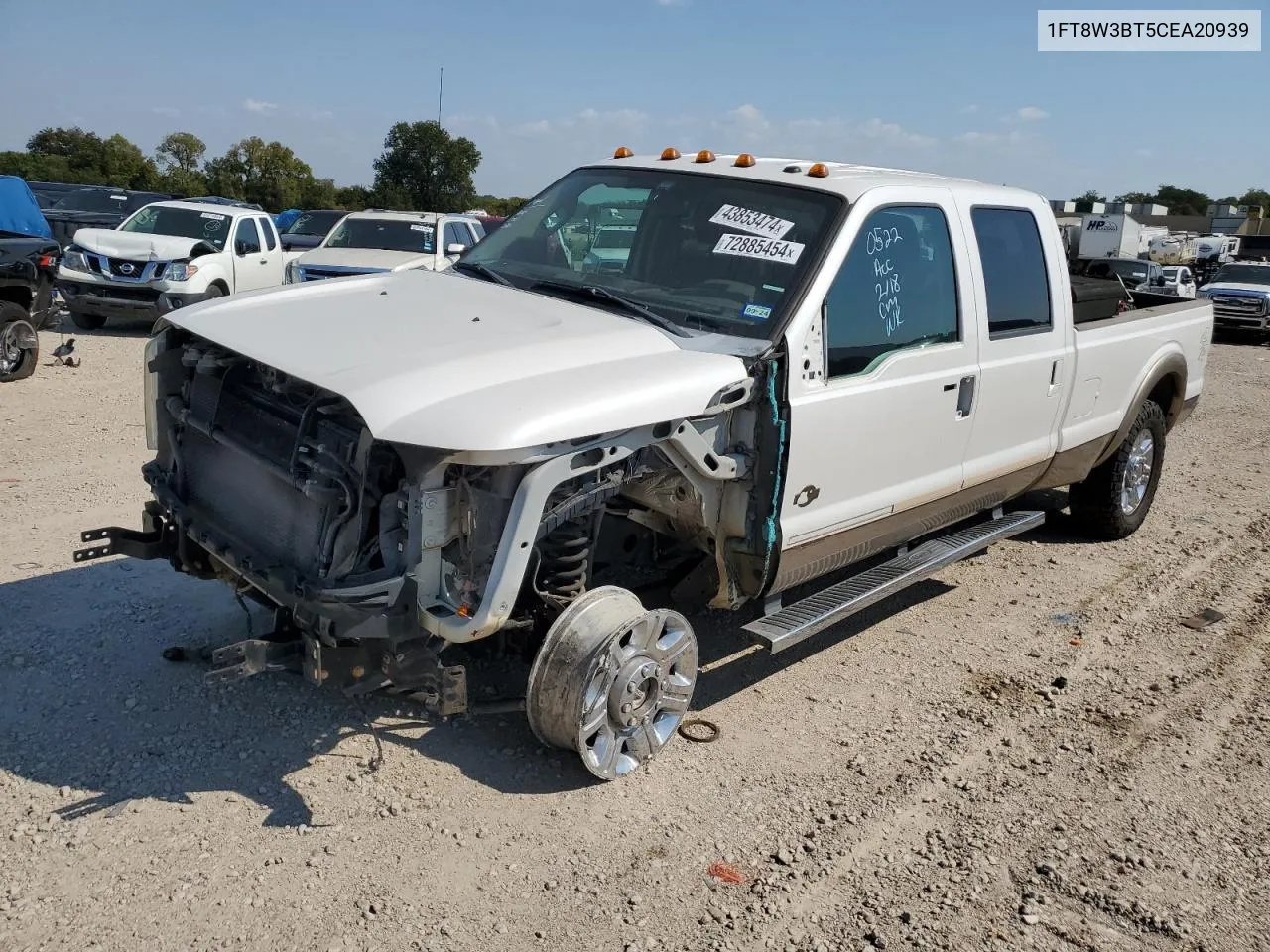 2012 Ford F350 Super Duty VIN: 1FT8W3BT5CEA20939 Lot: 72885454