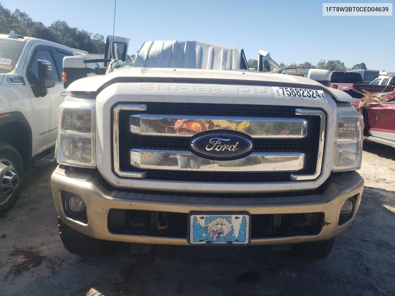 2012 Ford F350 Super Duty VIN: 1FT8W3BT0CED04639 Lot: 75882324