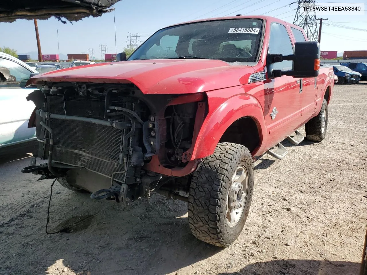 2014 Ford F350 Super Duty VIN: 1FT8W3BT4EEA53840 Lot: 58415604