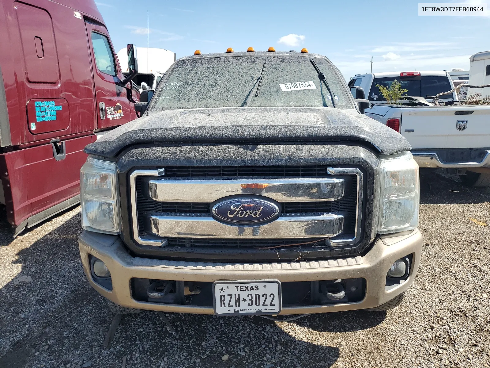 2014 Ford F350 Super Duty VIN: 1FT8W3DT7EEB60944 Lot: 67087634