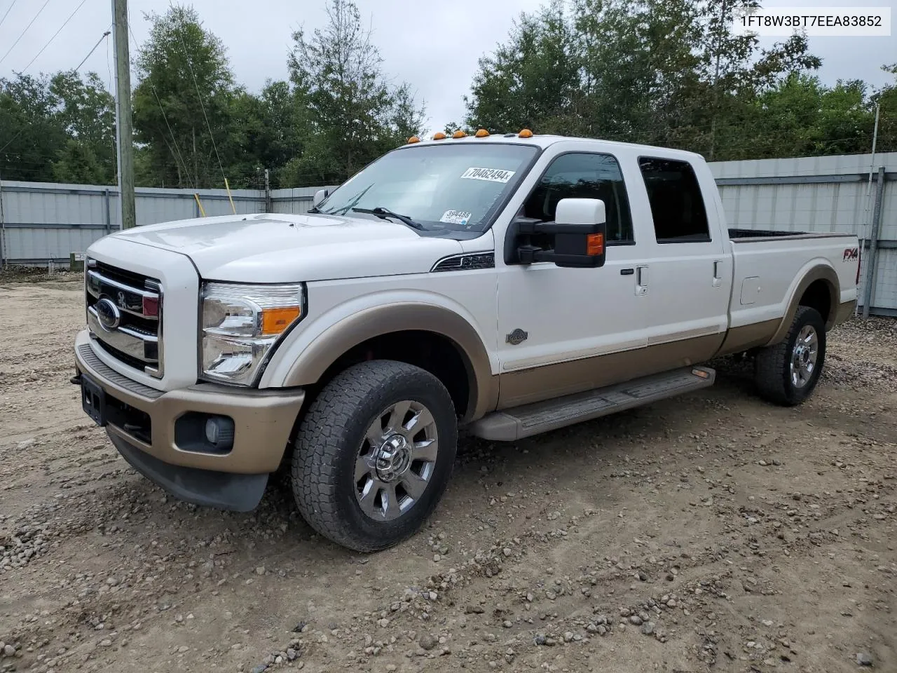 2014 Ford F350 Super Duty VIN: 1FT8W3BT7EEA83852 Lot: 70462494