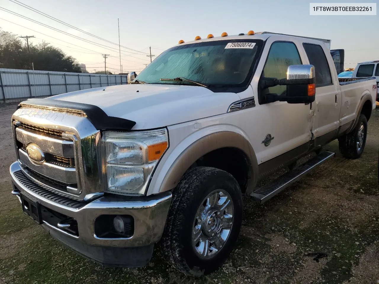 2014 Ford F350 Super Duty VIN: 1FT8W3BT0EEB32261 Lot: 75060074