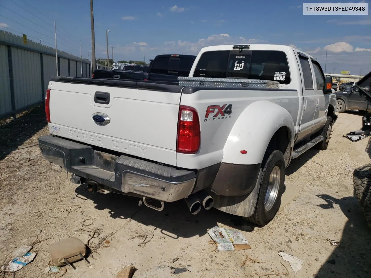 2015 Ford F350 Super Duty VIN: 1FT8W3DT3FED49348 Lot: 72627324