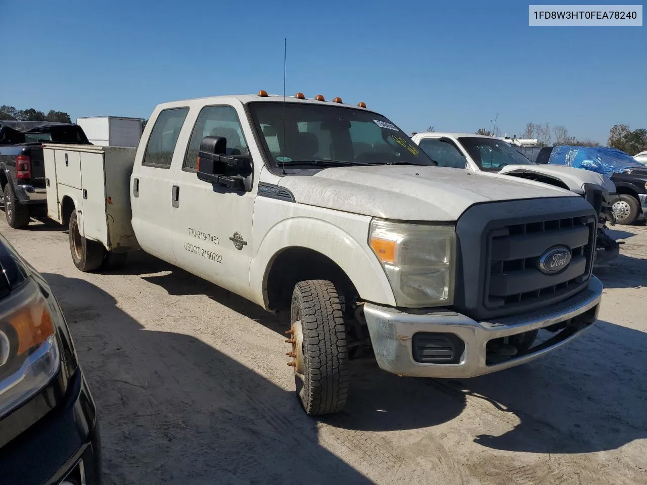 2015 Ford F350 Super Duty VIN: 1FD8W3HT0FEA78240 Lot: 76456584