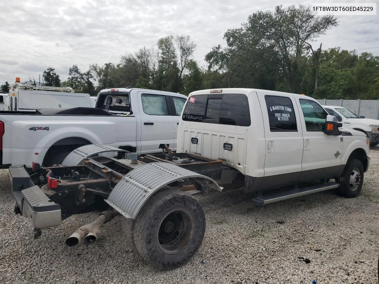 2016 Ford F350 Super Duty VIN: 1FT8W3DT6GED45229 Lot: 74516484