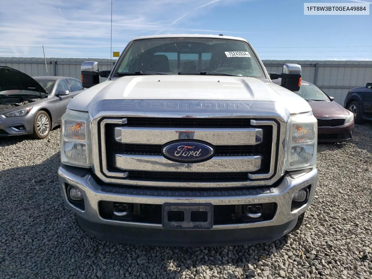 2016 Ford F350 Super Duty VIN: 1FT8W3BT0GEA49884 Lot: 75243334