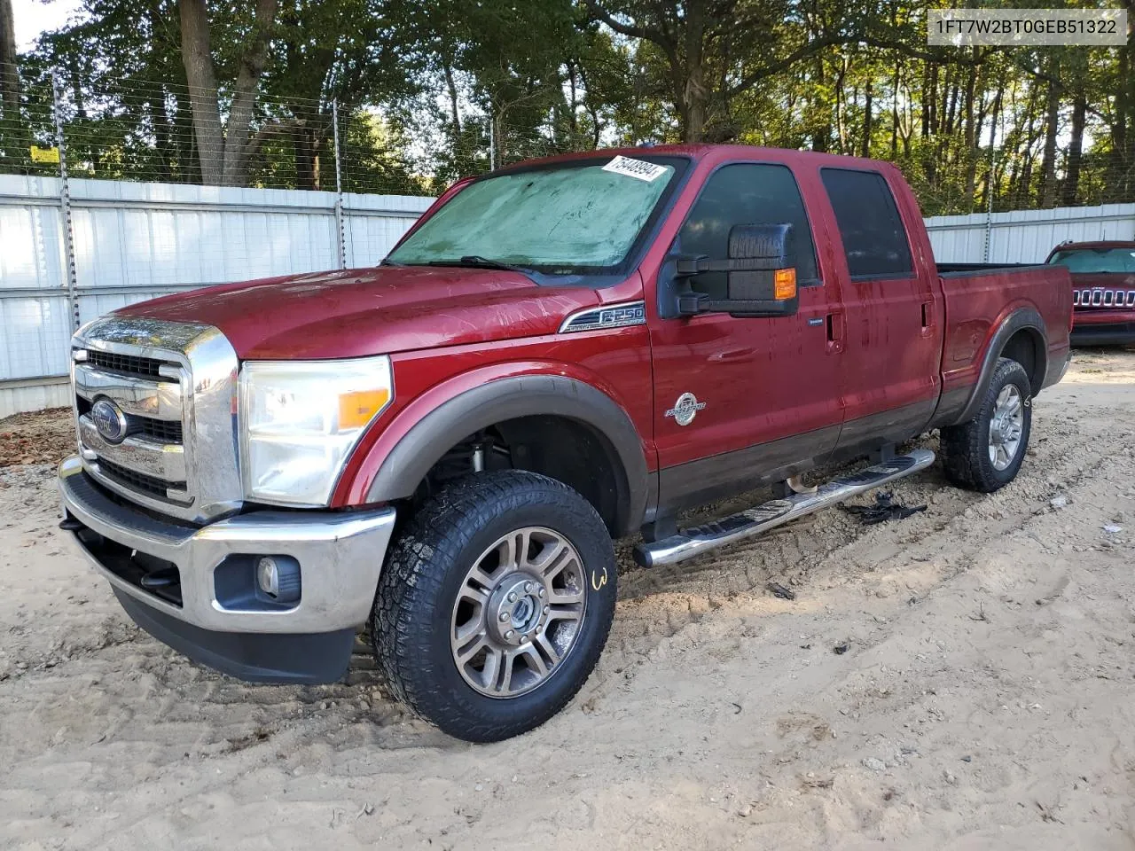 2016 Ford F250 Super Duty VIN: 1FT7W2BT0GEB51322 Lot: 75448994