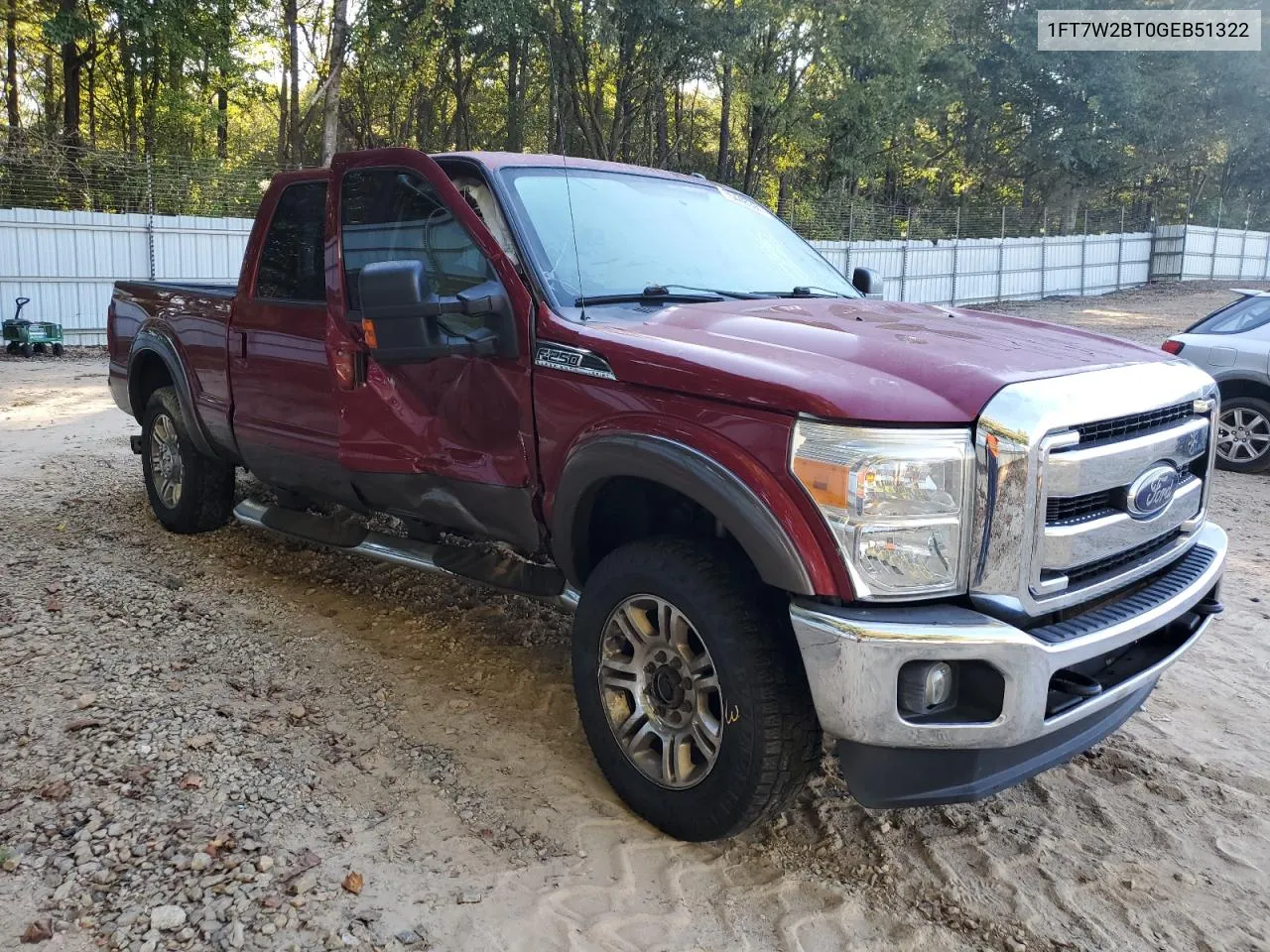 2016 Ford F250 Super Duty VIN: 1FT7W2BT0GEB51322 Lot: 75448994