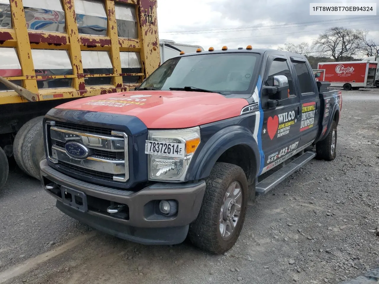 2016 Ford F350 Super Duty VIN: 1FT8W3BT7GEB94324 Lot: 78372614