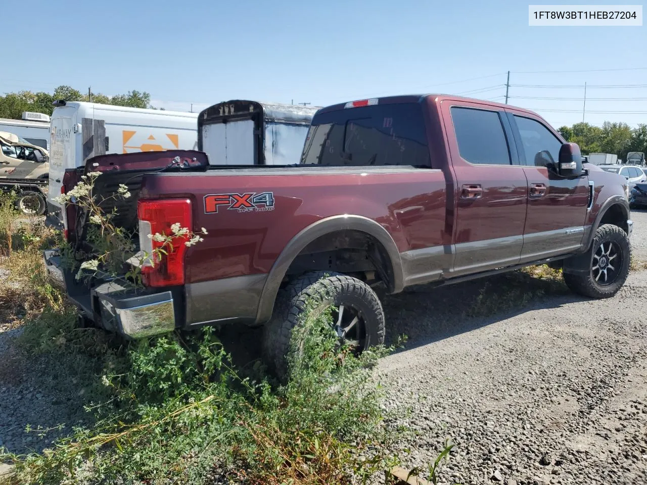 2017 Ford F350 Super Duty VIN: 1FT8W3BT1HEB27204 Lot: 72057794