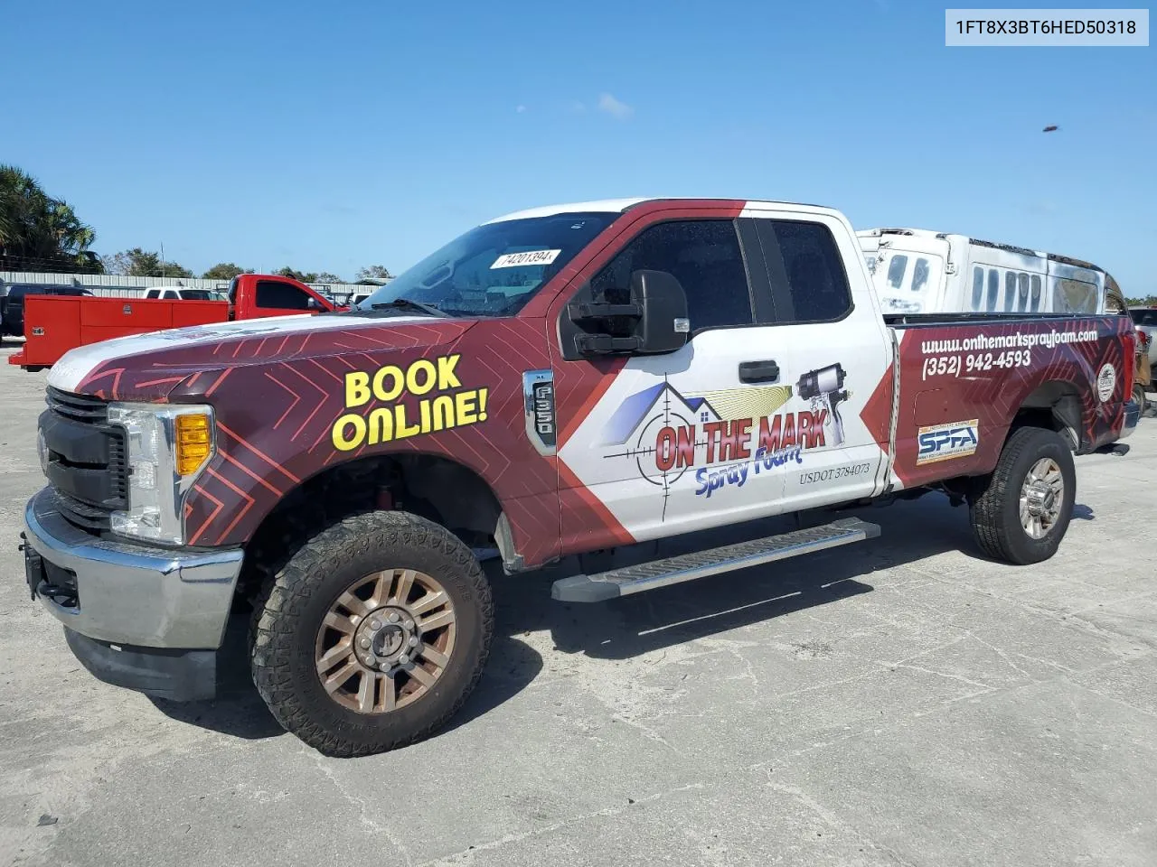 2017 Ford F350 Super Duty VIN: 1FT8X3BT6HED50318 Lot: 74201394