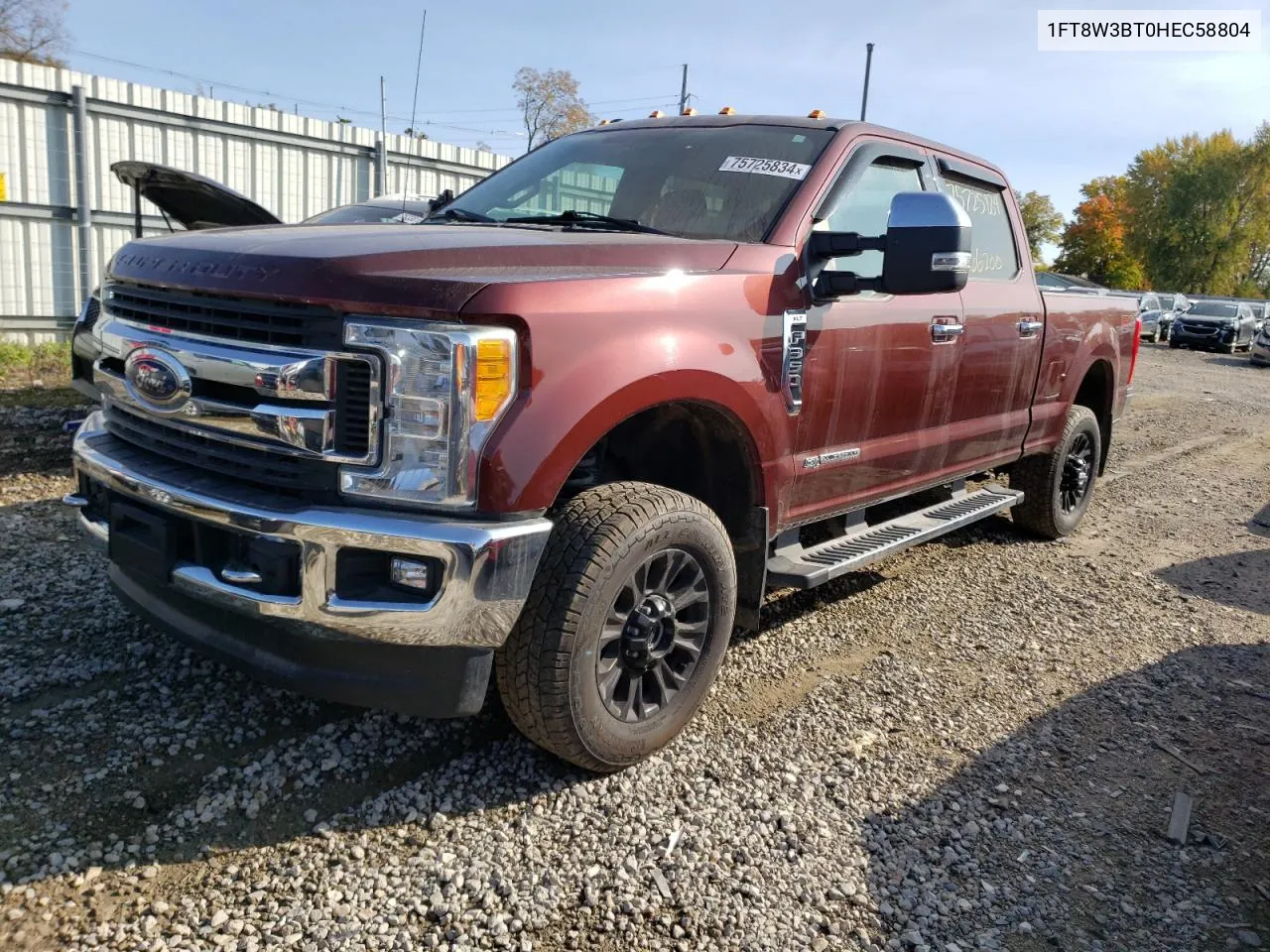 2017 Ford F350 Super Duty VIN: 1FT8W3BT0HEC58804 Lot: 75725834