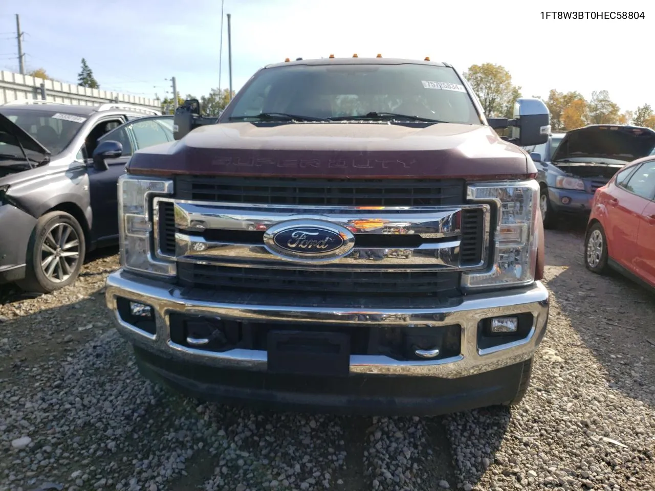 2017 Ford F350 Super Duty VIN: 1FT8W3BT0HEC58804 Lot: 75725834