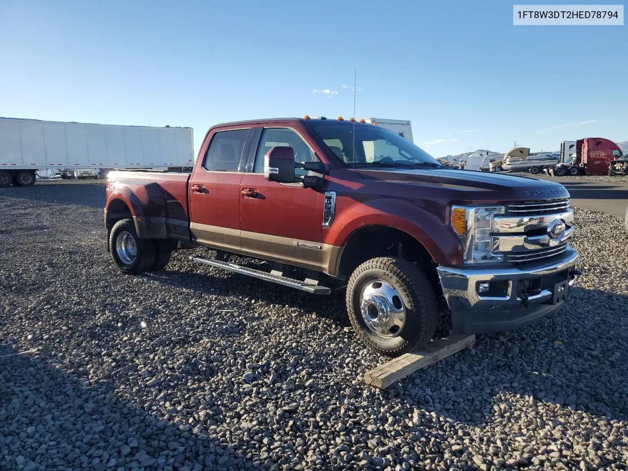 2017 Ford F350 Super Duty VIN: 1FT8W3DT2HED78794 Lot: 77566004