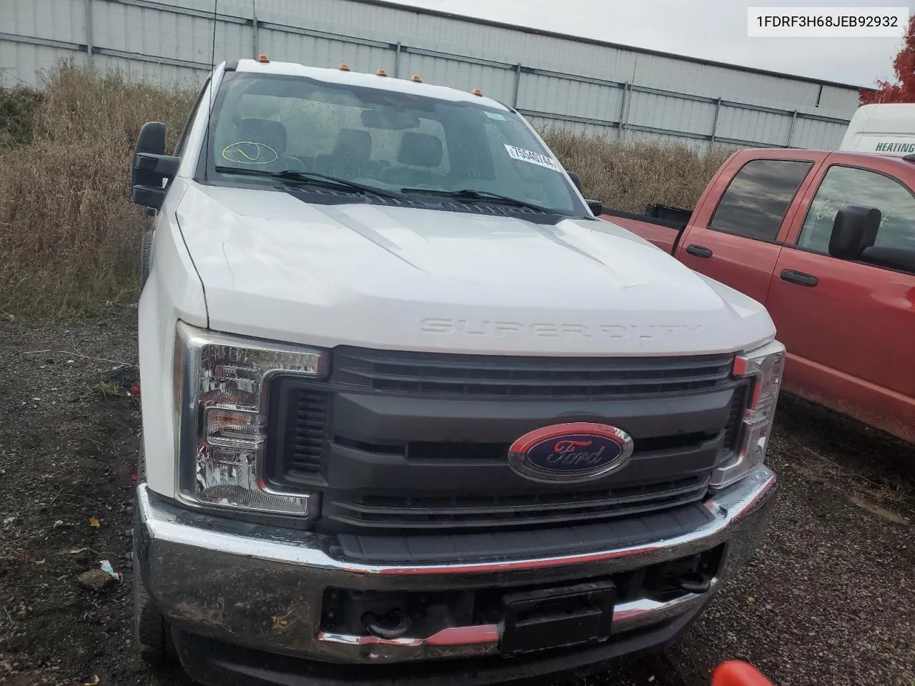 2018 Ford F350 Super Duty VIN: 1FDRF3H68JEB92932 Lot: 75540744