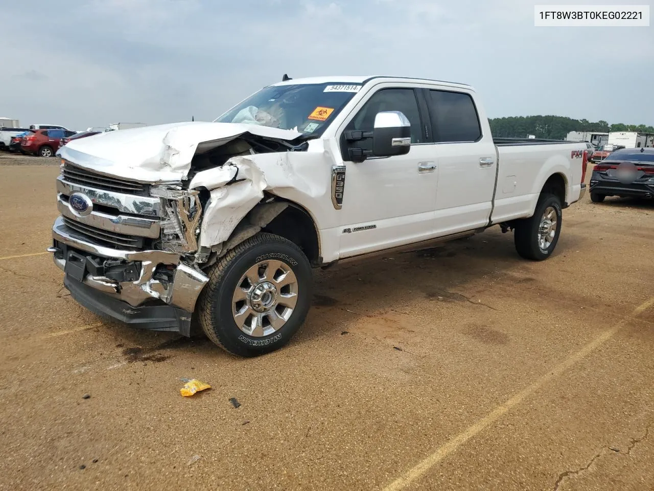 2019 Ford F350 Super Duty VIN: 1FT8W3BT0KEG02221 Lot: 54371514