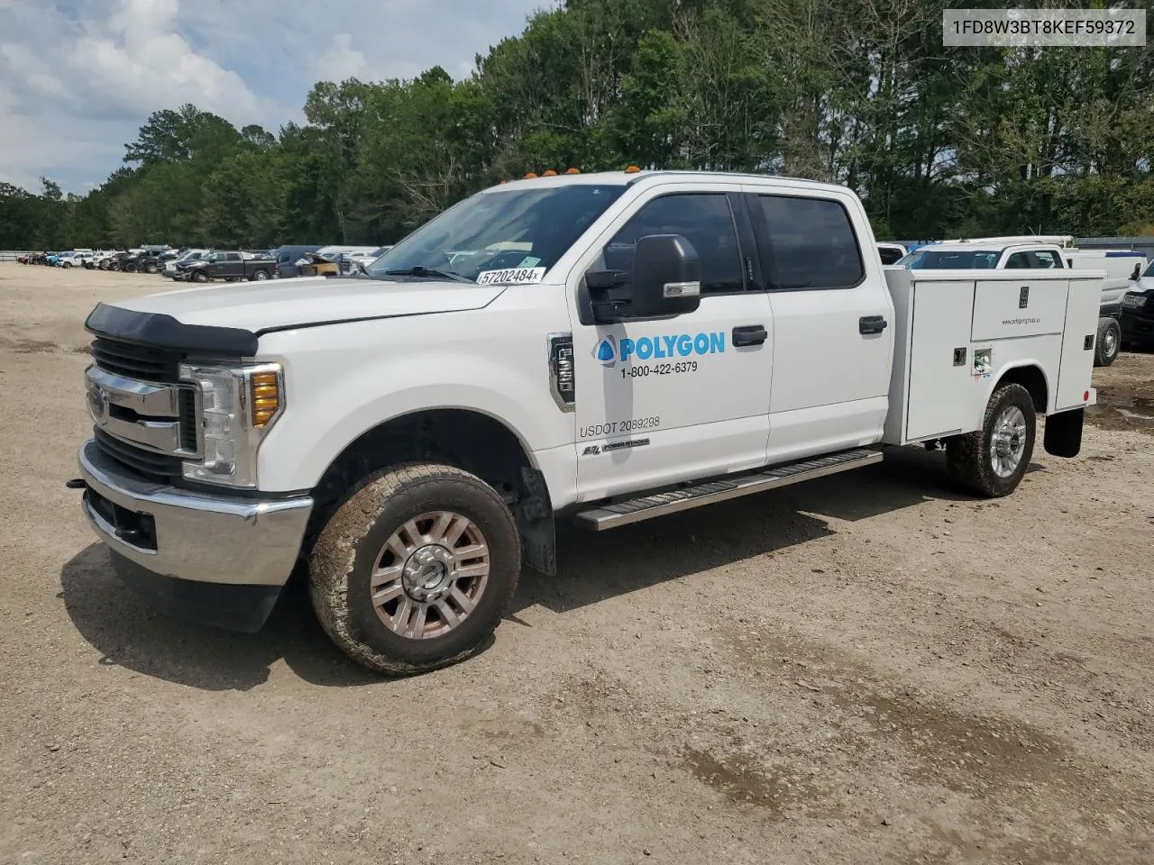 2019 Ford F350 Super Duty VIN: 1FD8W3BT8KEF59372 Lot: 57202484