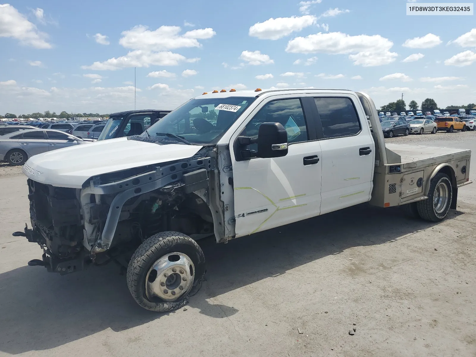 2019 Ford F350 Super Duty VIN: 1FD8W3DT3KEG32435 Lot: 68102374